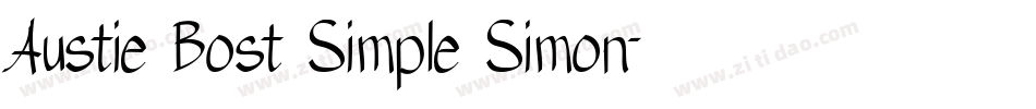 Austie Bost Simple Simon字体转换